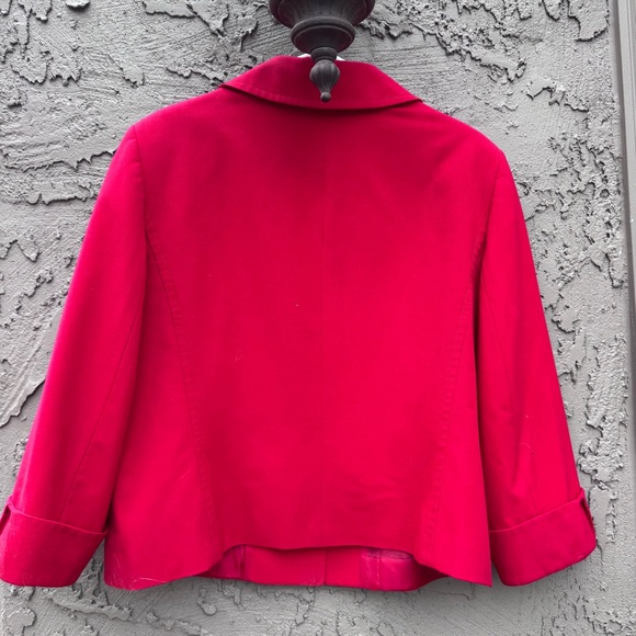 Tahari Arthur S. Levine red blazer jacket with three-quarter sleeves size 16 - Picture 5 of 10